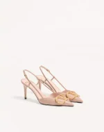 Valentino Vlogo Signature Slingback Calfskin Pump With Jewel Logo 80Mm - Image 6